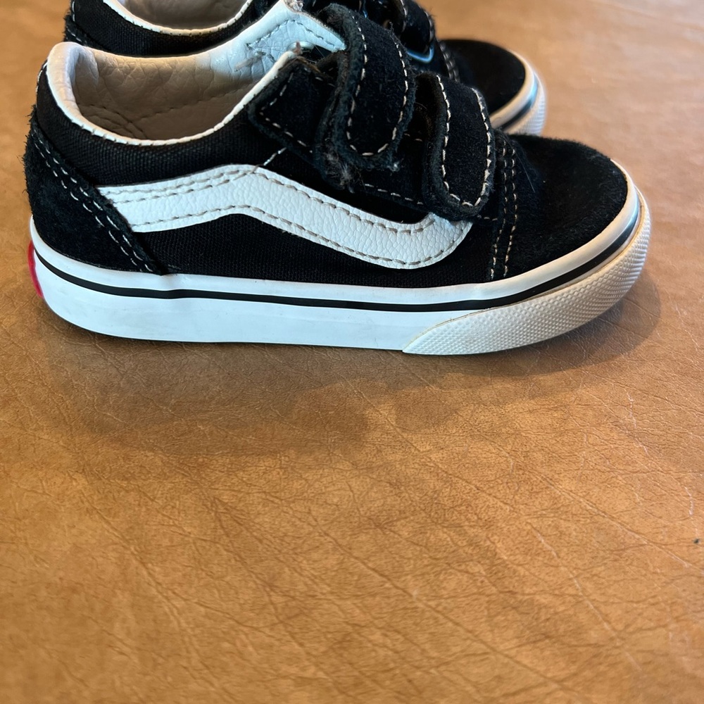 Black suede vans Baby size 6